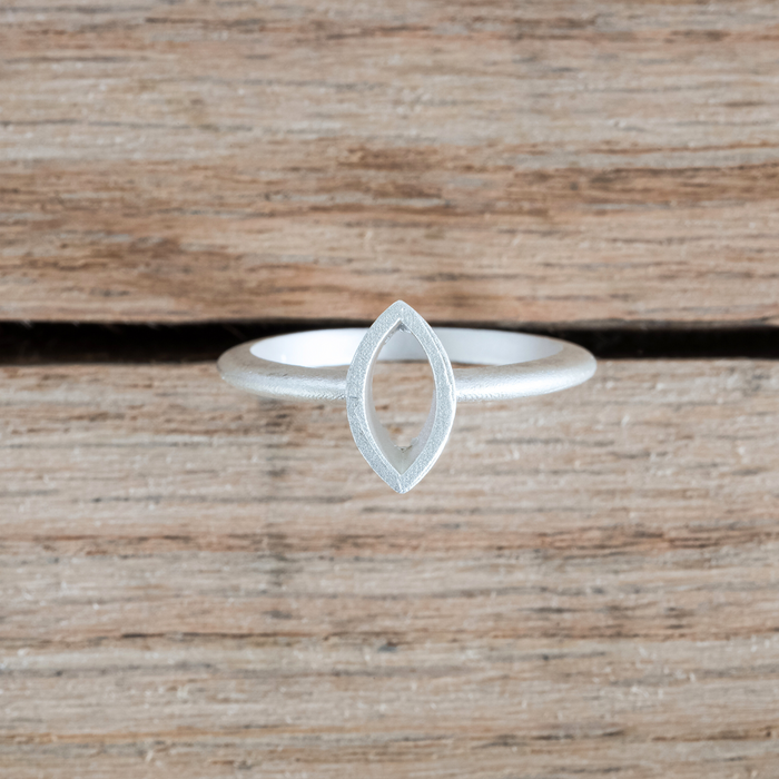 5mm Marquise Silver Sterling Collet Ring Casting
