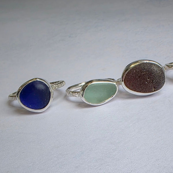 Sea Glass Setting: Silver Ring Sunday 25th October 10-5pm with Amy Hubbard