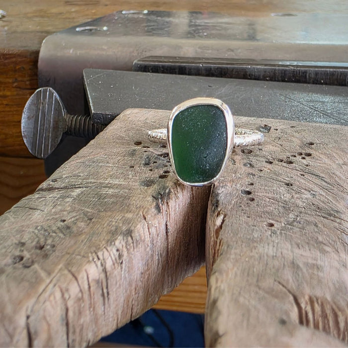 Sea Glass Setting: Silver Ring Sunday 25th October 10-5pm with Amy Hubbard
