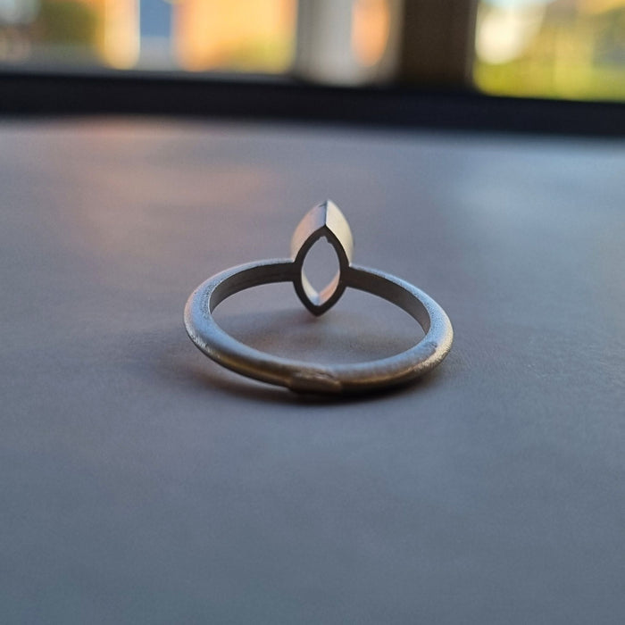 5mm Marquise Silver Sterling Collet Ring Casting