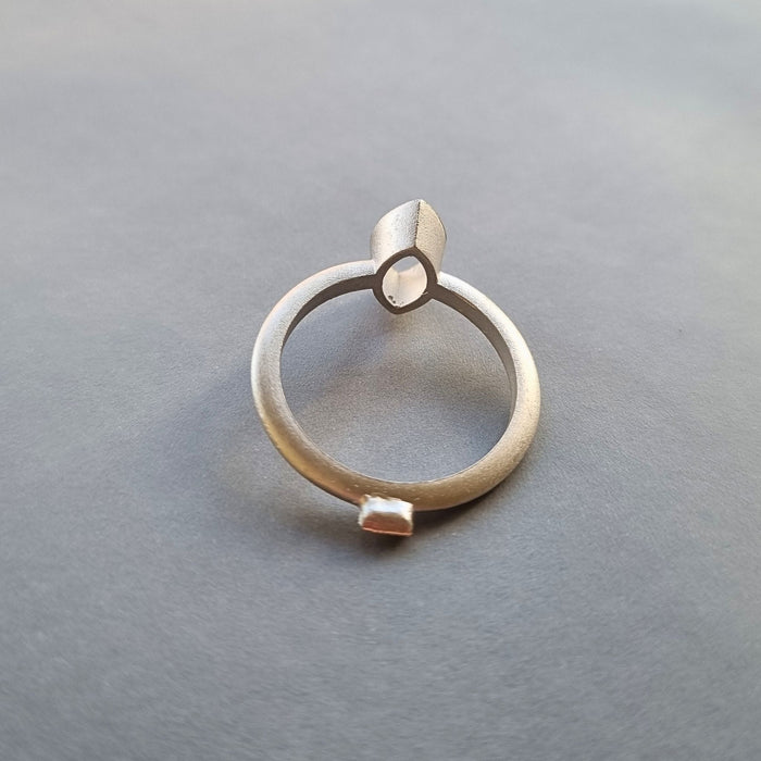 5mm Marquise Silver Sterling Collet Ring Casting