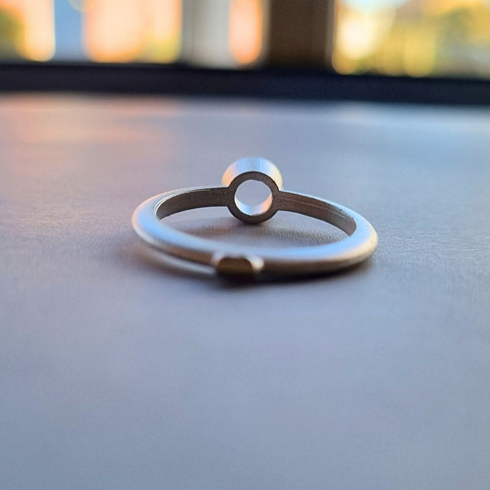 5mm Round Silver Sterling Collet Ring Casting