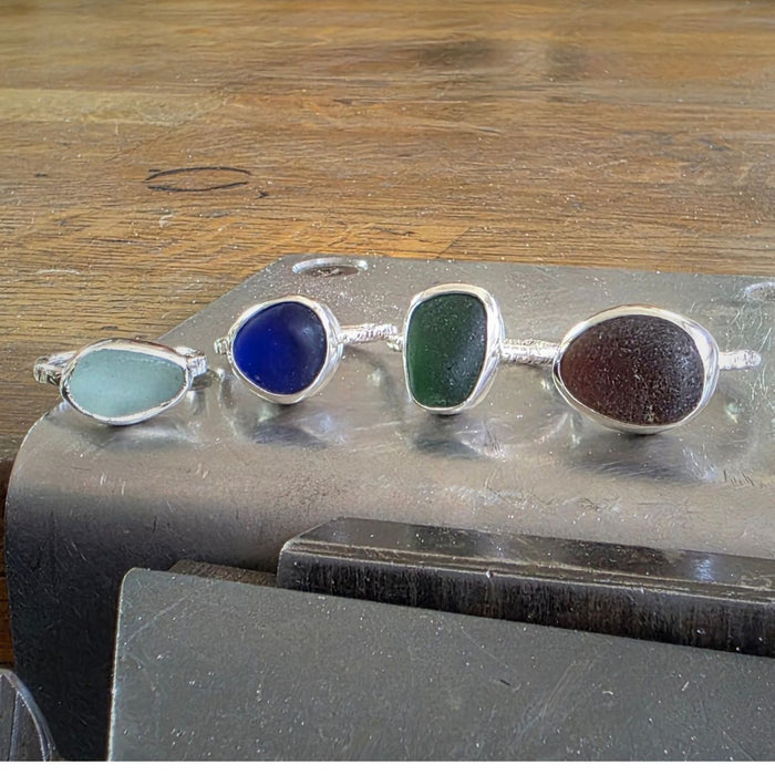 Sea Glass Setting: Silver Ring Sunday 25th October 10-5pm with Amy Hubbard