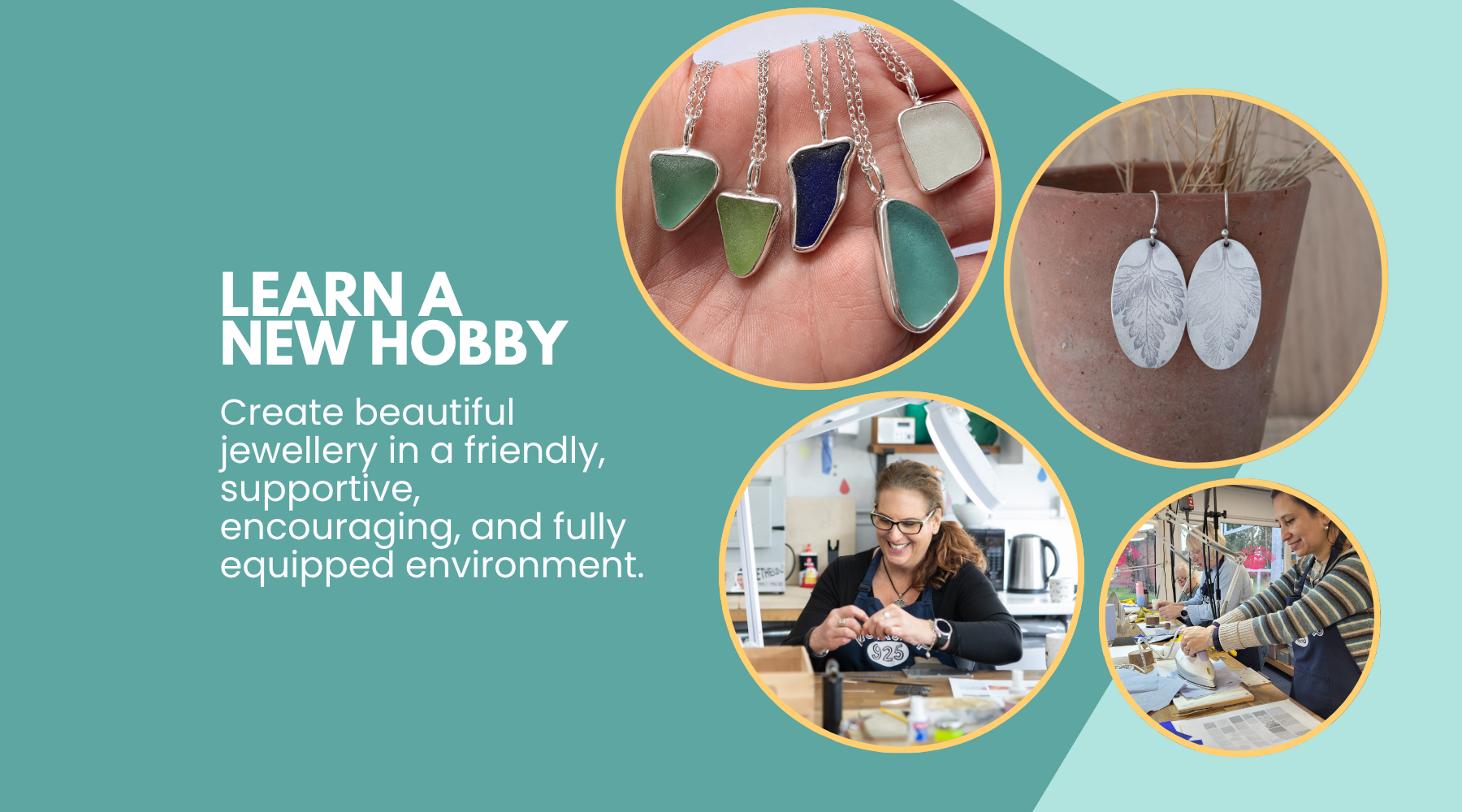 Jewelley-making class based in Surrey near Woking.