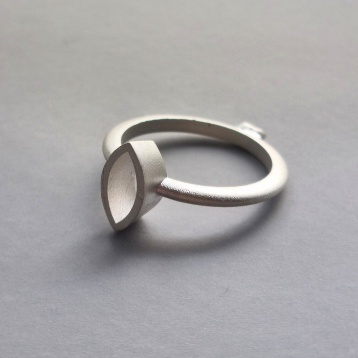 5mm Marquise Silver Sterling Collet Ring Casting