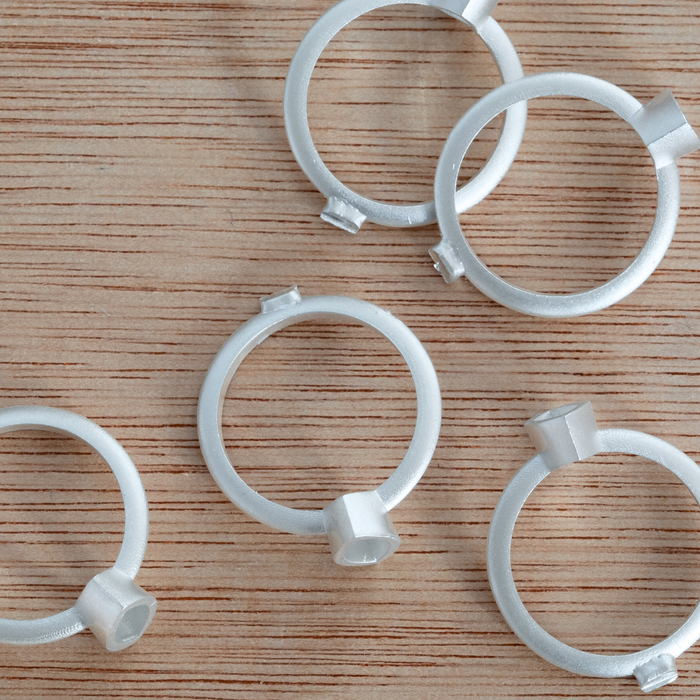 5mm Marquise Silver Sterling Collet Ring Casting